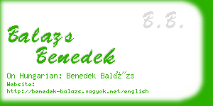 balazs benedek business card